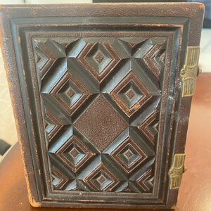 Vintage Brown Geometric Patterned photo album